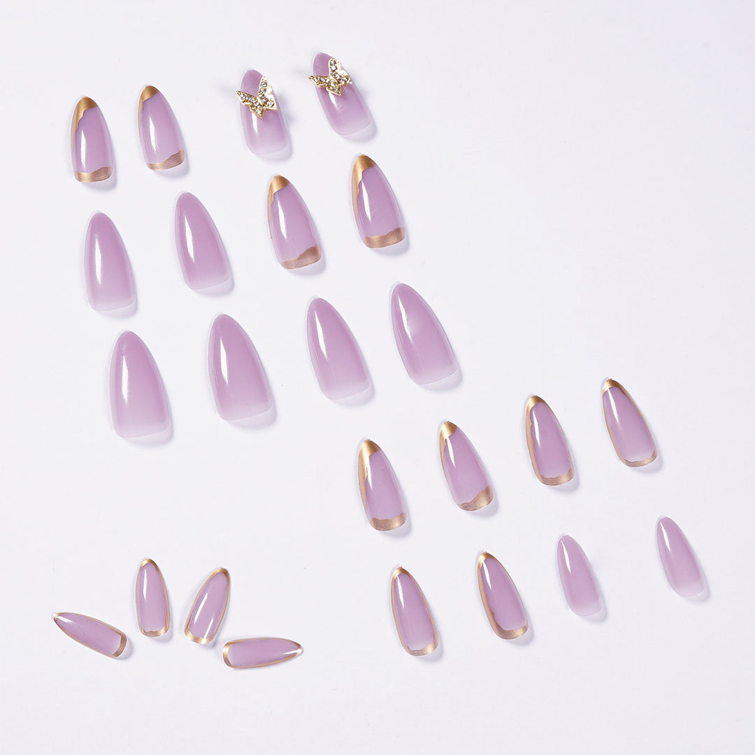Elegant fake nails with glitter accents Stornfield