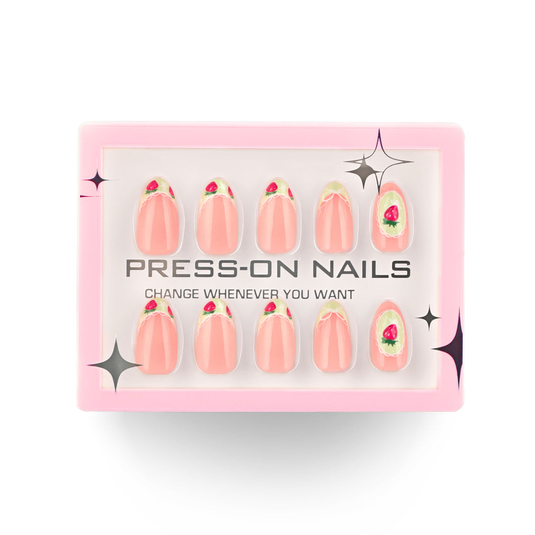 Artificial Press-On Nails with Floral Design Stornfield