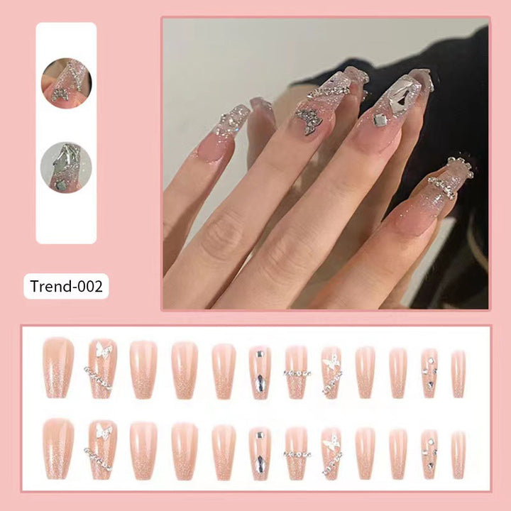 Sparkling Rhinestone Press-On Nail Set Stornfield