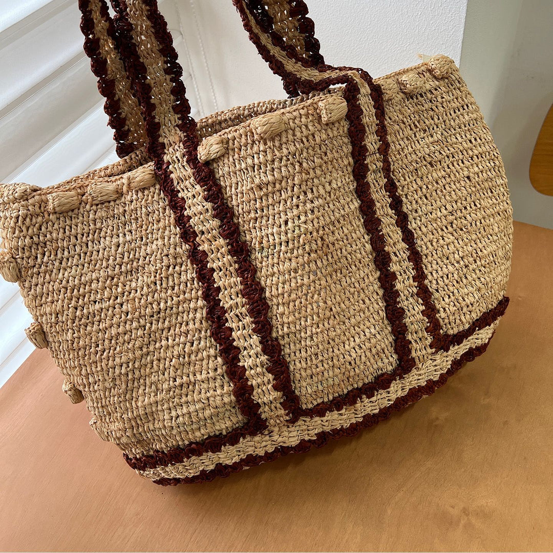 Braided shoulder bag with floral motif Stornfield