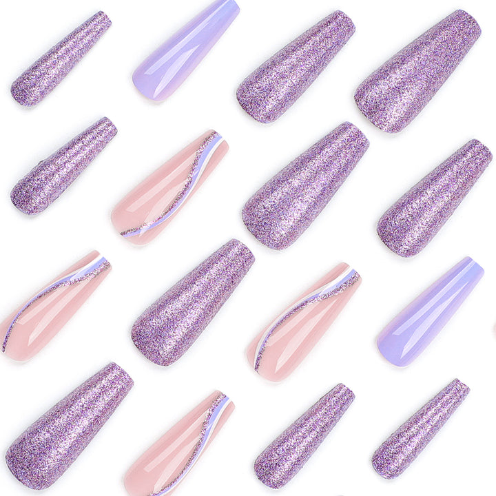 Glamorous Stiletto Nails with Glitter and Ombre Design Stornfield