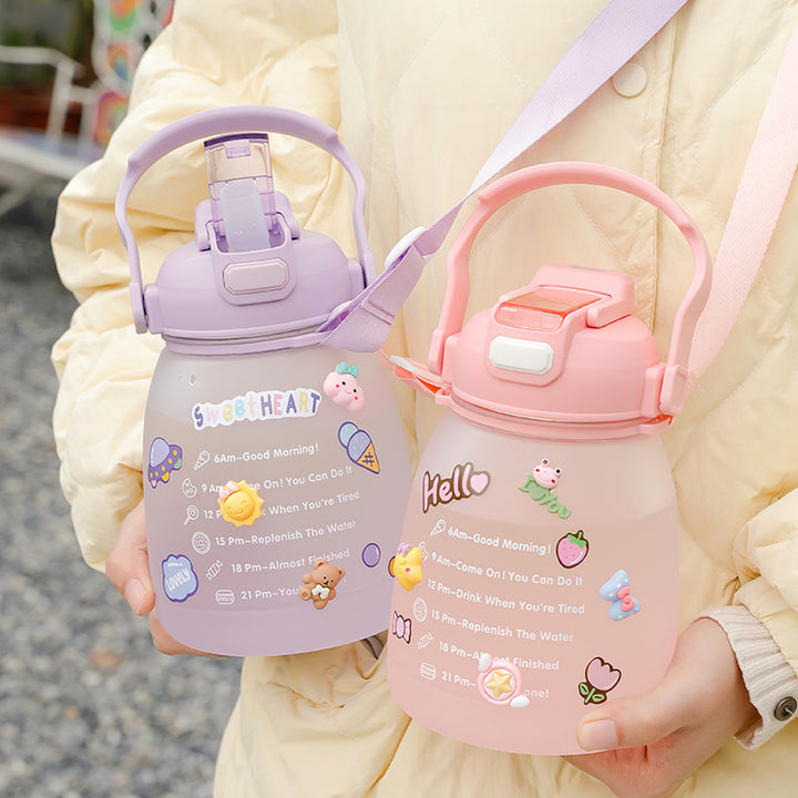 Women’s large water bottle with motivating time display Stornfield