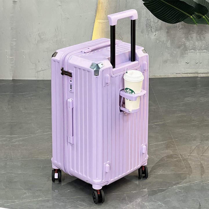 Unisex Multi-Functional Hard Shell Luggage with Beverage Holder Stornfield