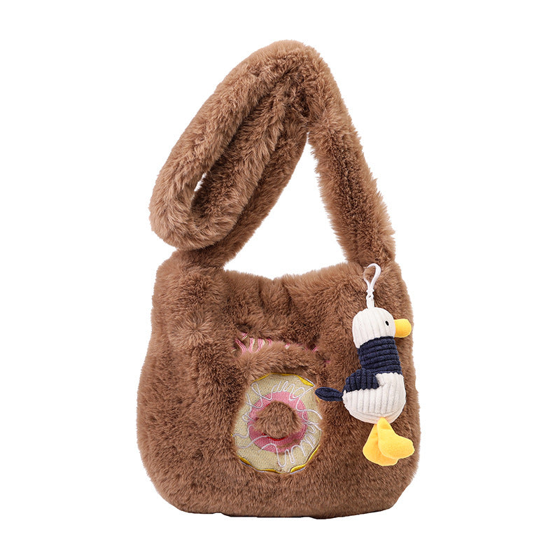 Plush Animal-Themed Tote Bag