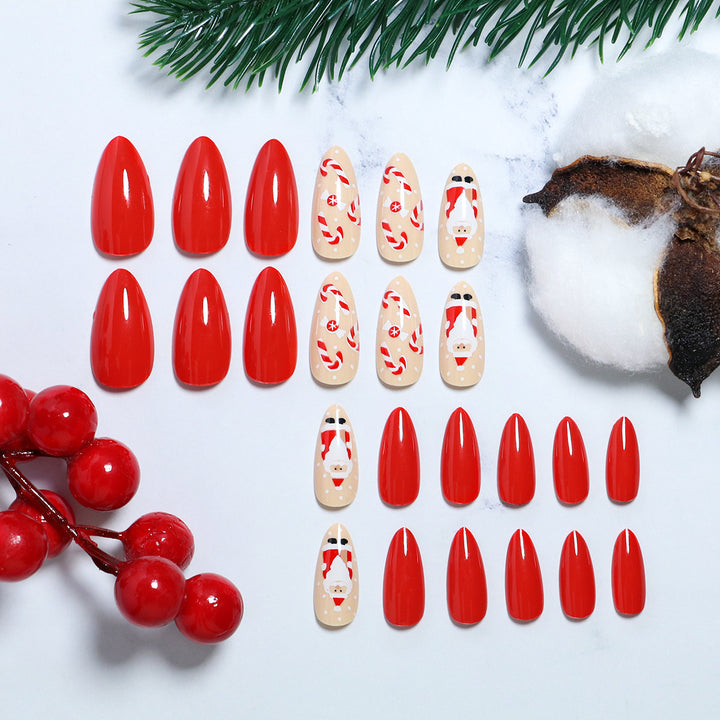Festive Santa Claus Press-On Nail Set Stornfield