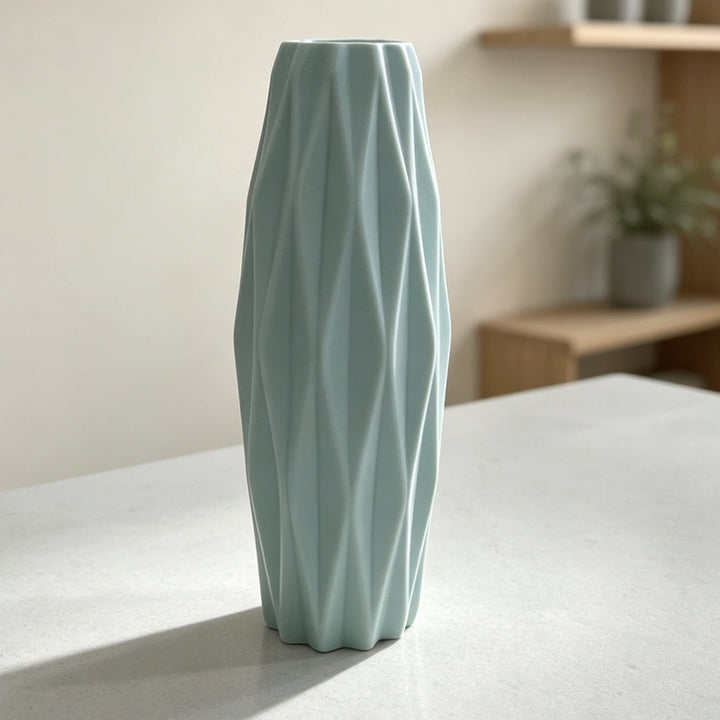 Textured Geometric Ceramic Vase Stornfeild