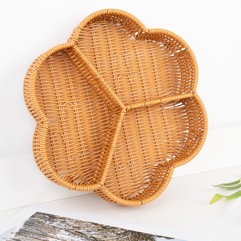 Decorative Wicker Snack Tray Stornfield