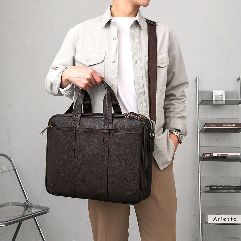 Premium Leather Business Briefcase Stornfield