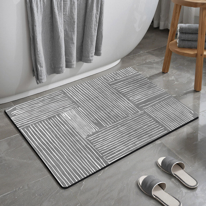 Geometric Pattern Textured Bath Mat Stornfield