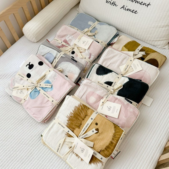 Toddler Plush Decorative Headrest and Lightweight Nursery Blanket Set