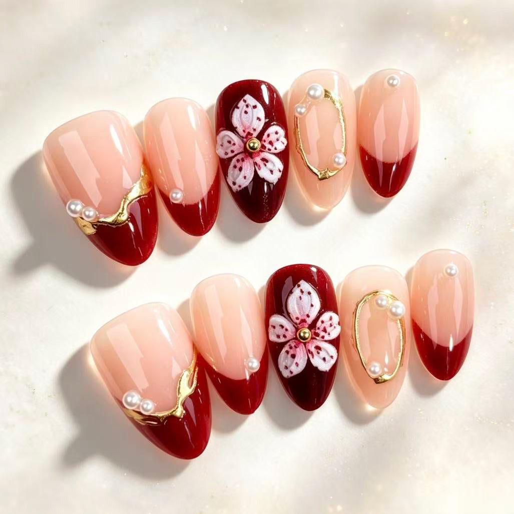 Floral Articulated Press-On Nail Collection