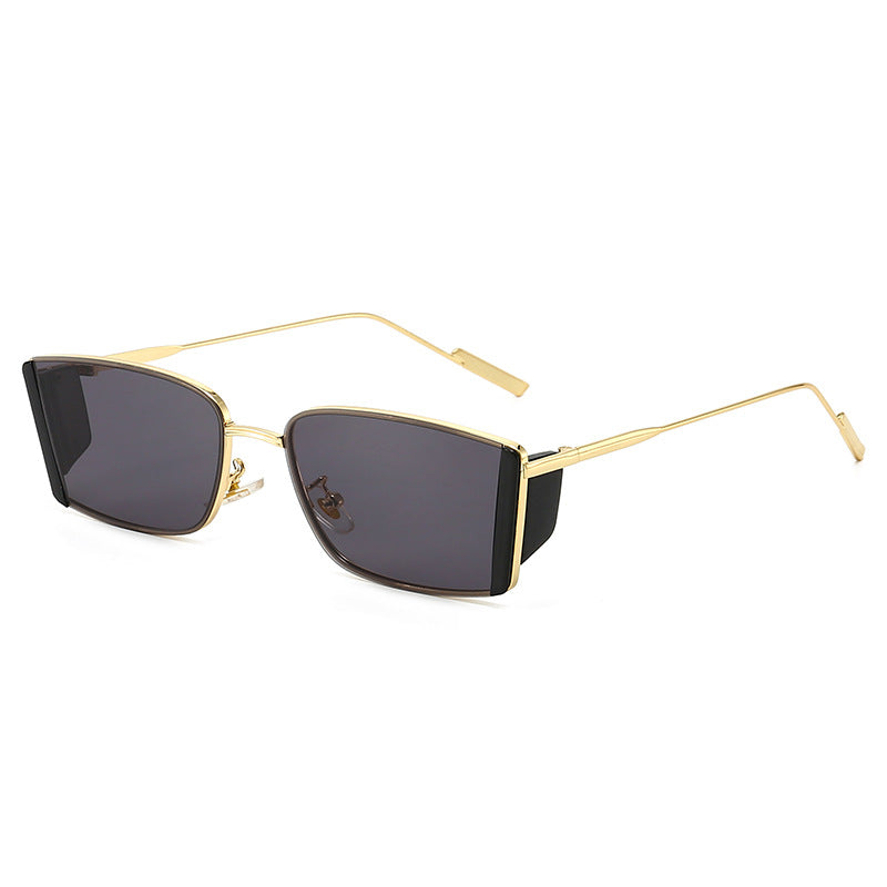 Ladies elegant square sunglasses with fine metal frame Stornfield