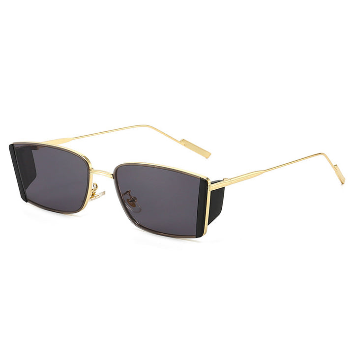 Ladies elegant square sunglasses with fine metal frame Stornfield