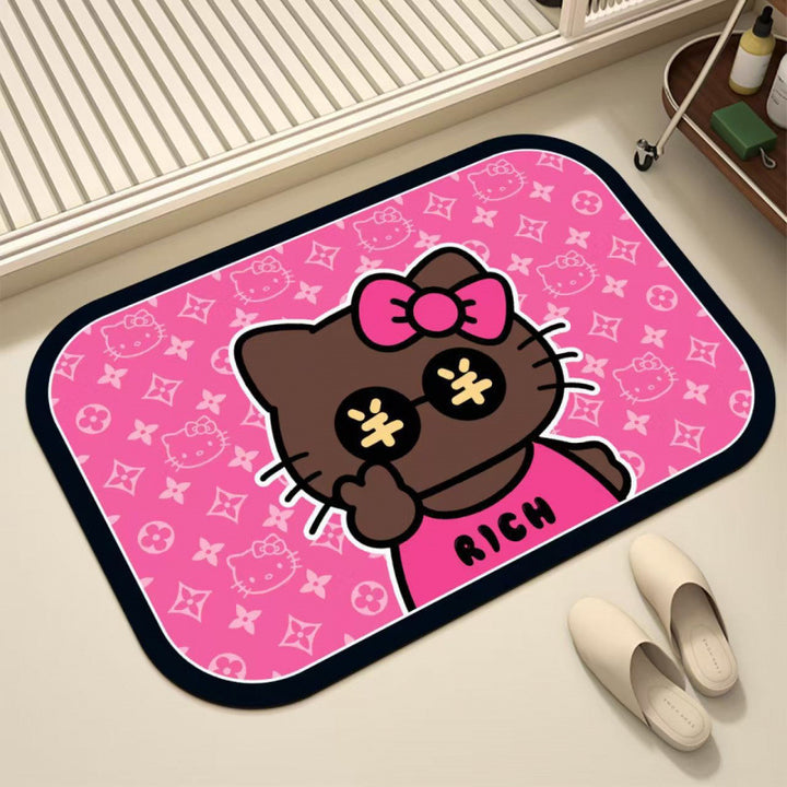 Cute Cartoon-Themed Bath Mat