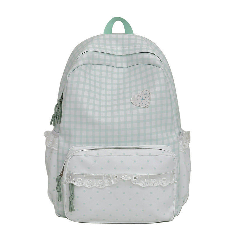 Whimsical Gingham Pattern Backpack Stornfield