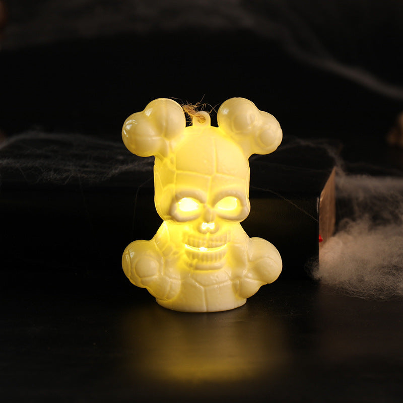 LED Skull Candle Holder