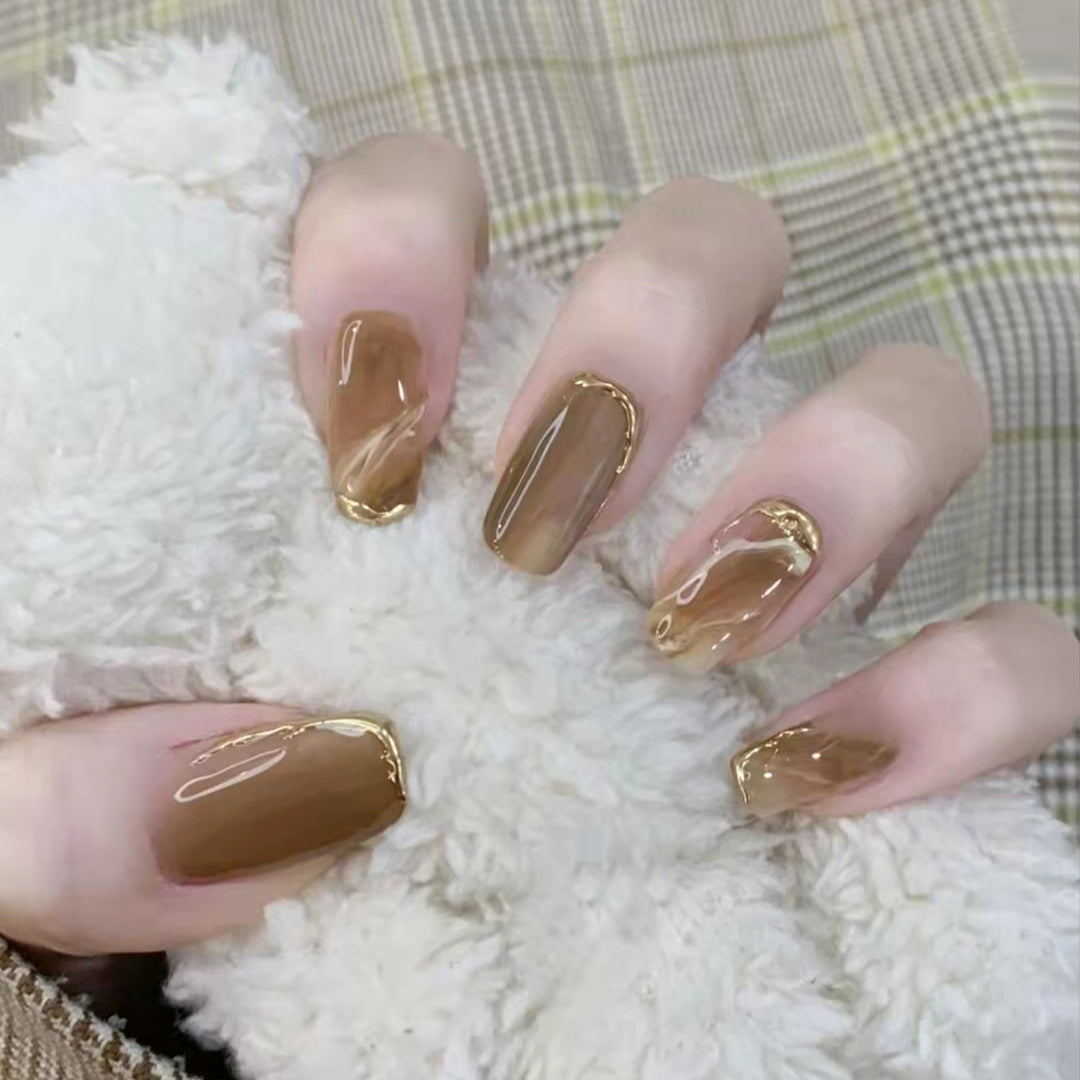 Stylish heart and ombre design artificial nails Stornfield