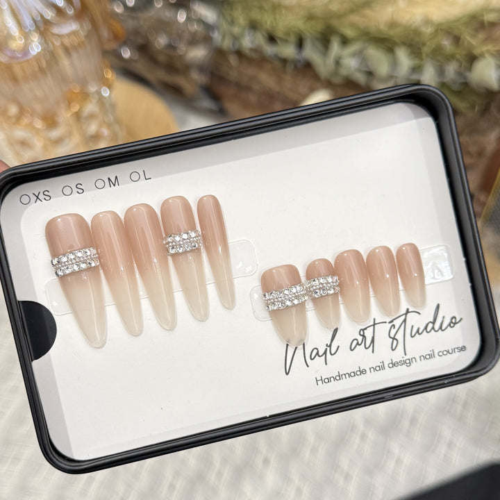 Stiletto Nail Art Tips with Rhinestone Accents Stornfield