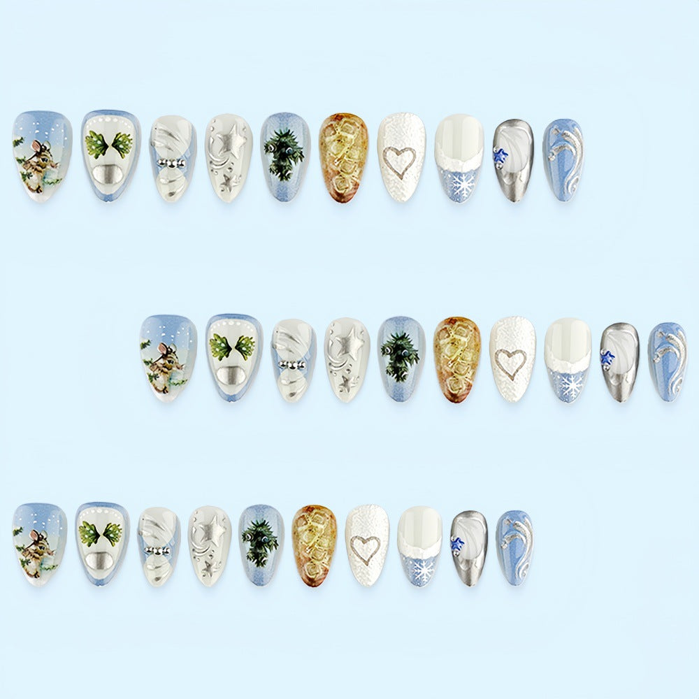 Creative Nail Design Set with Winter Motifs Stornfield