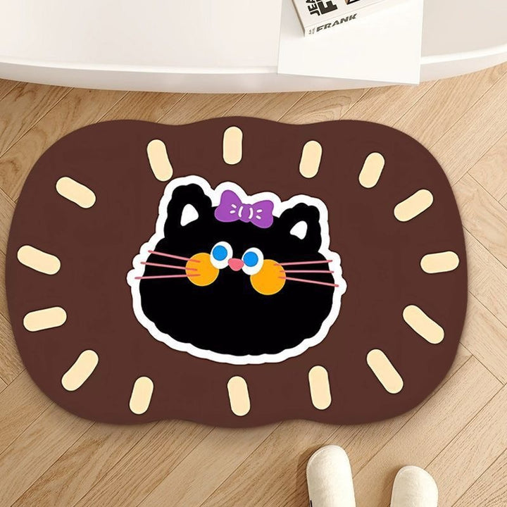 Playful Elephant-Themed Bath Mat