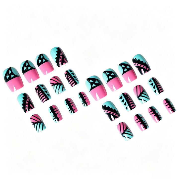 Artistic Geometric Nail Art