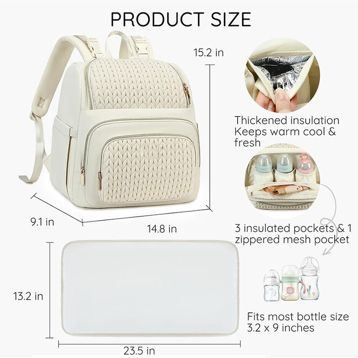 Elegant backpack with braided design Stornfield