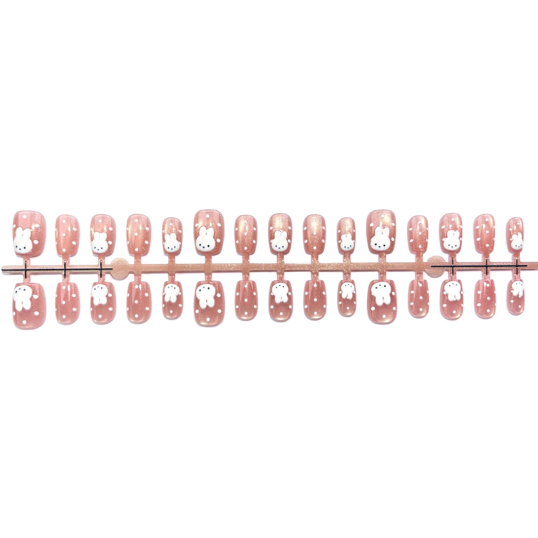 Whimsical Bunny-Themed Press-On Nail Set