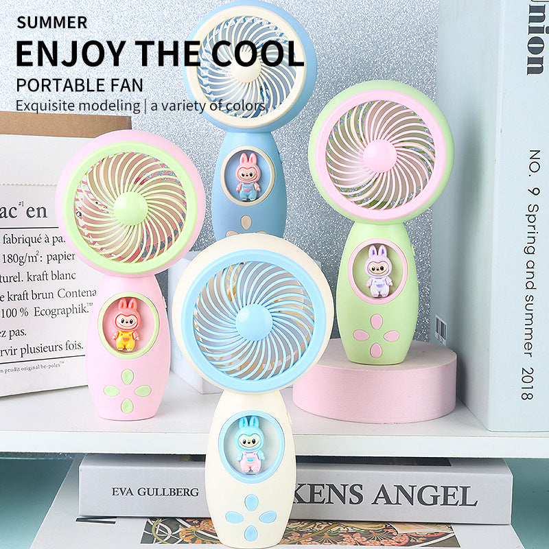 Unisex Portable Hand Fan with Playful Animal Design Stornfield