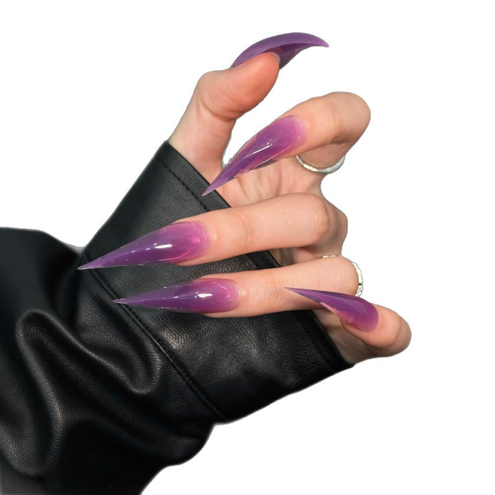 Stiletto Nail Enhancements with Ombre Effect