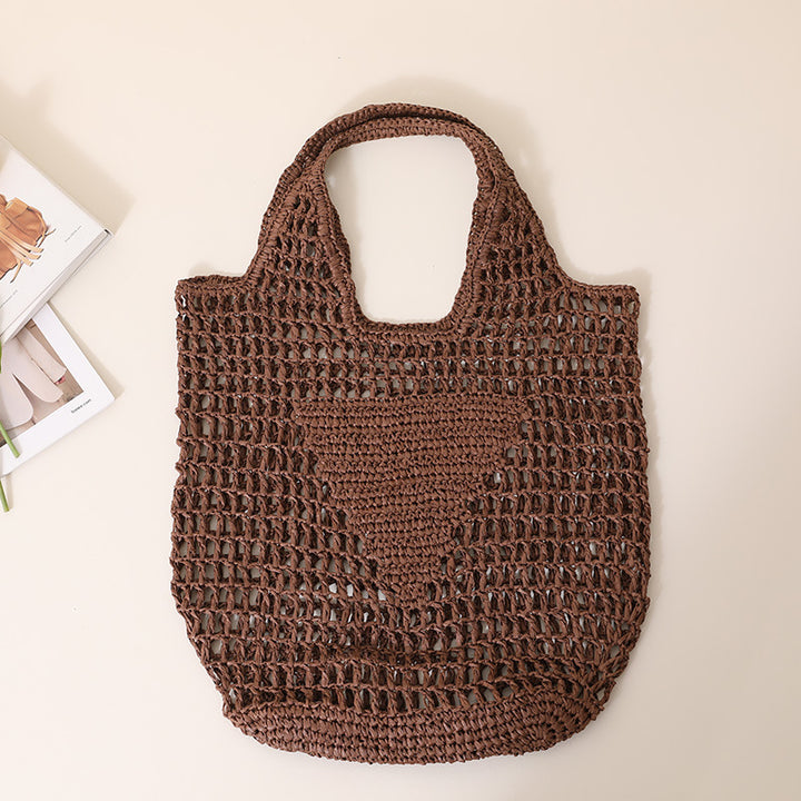 Coarse crochet bag with large handles Stornfield