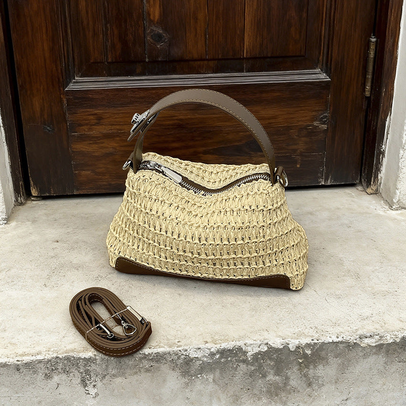 Stylish Striped Woven Handbag