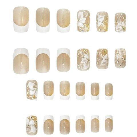 Elegant Floral Design Nail Art Enhancements Stornfield