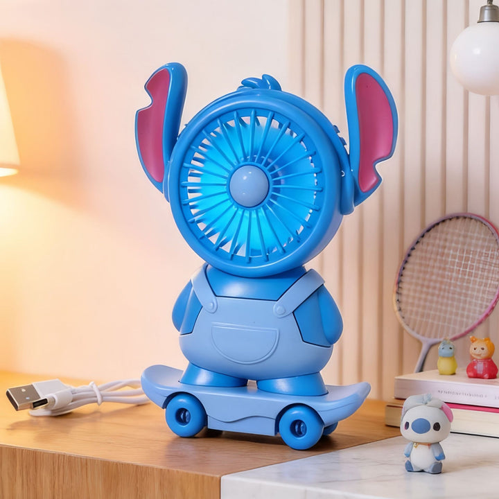 Ladies Portable Toy Fan with LED Lighting and USB Charging Stornfield