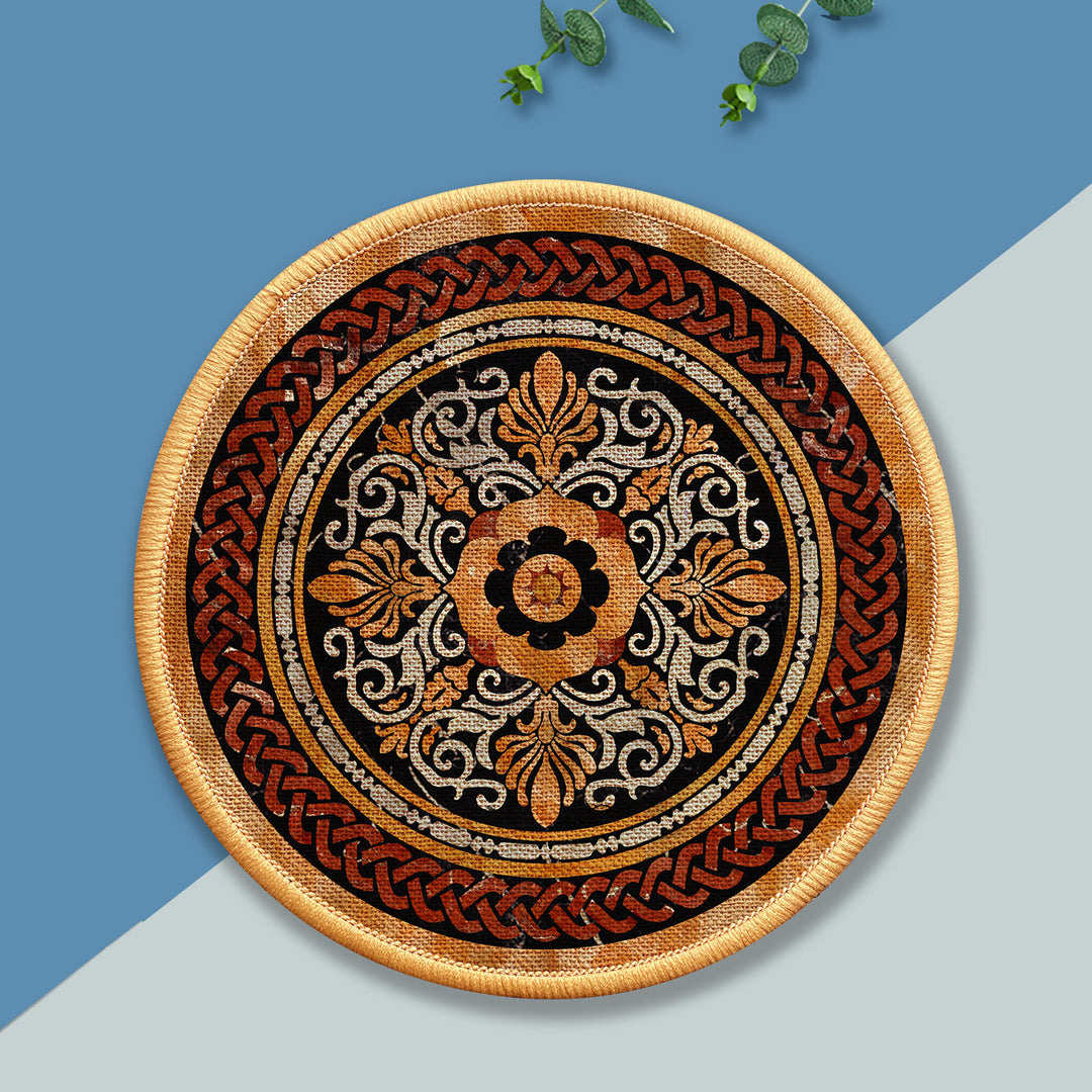 Decorative Round Floor Mat Stornfield