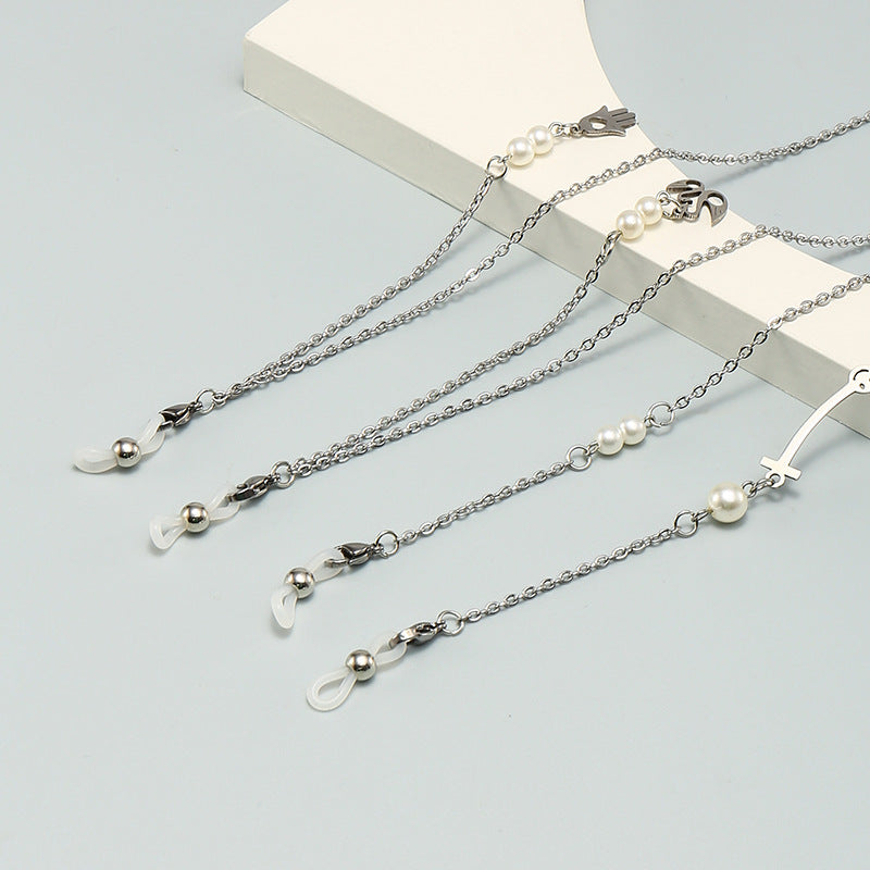 Chic Square Frame Glasses with Decorative Chain Stornfield