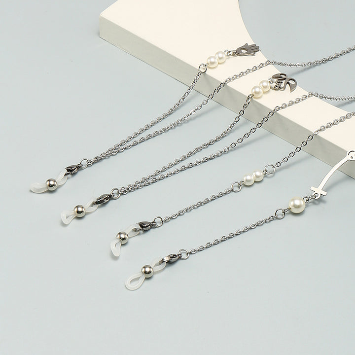 Chic Square Frame Glasses with Decorative Chain Stornfield