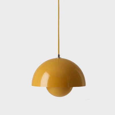 Scandinavian Pendant Light - Elegant 1-Light Semi-Round Lighting for Living Room and Bedroom | Stornfield