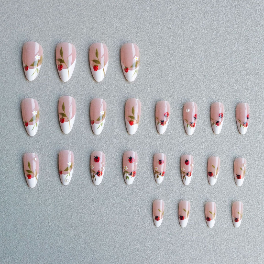 Artistic Ladybug Nail Art