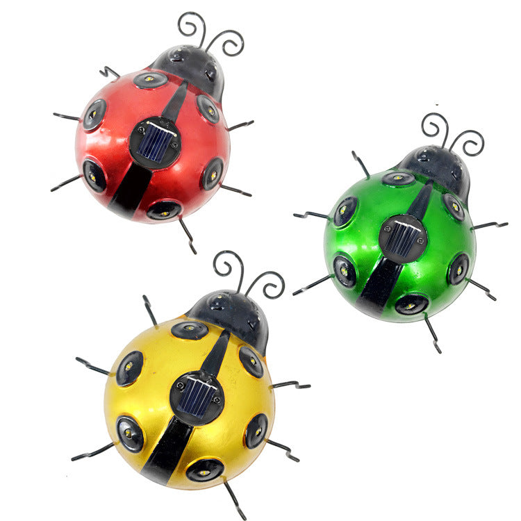 Decorative Solar-Powered Metal Ladybug Garden Lights With Warm LED Accents Stornfield