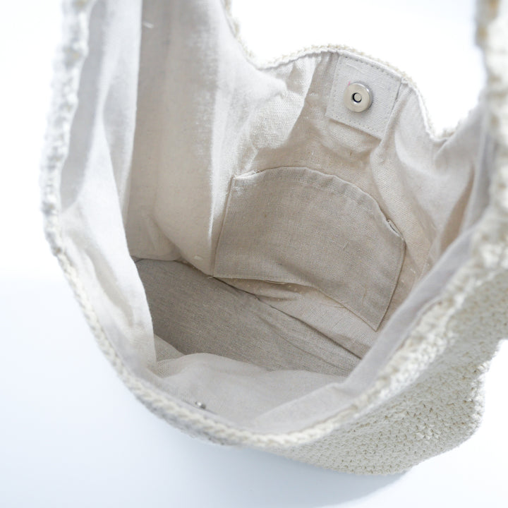 Handmade macrame shoulder bag with ergonomic shoulder strap Stornfield