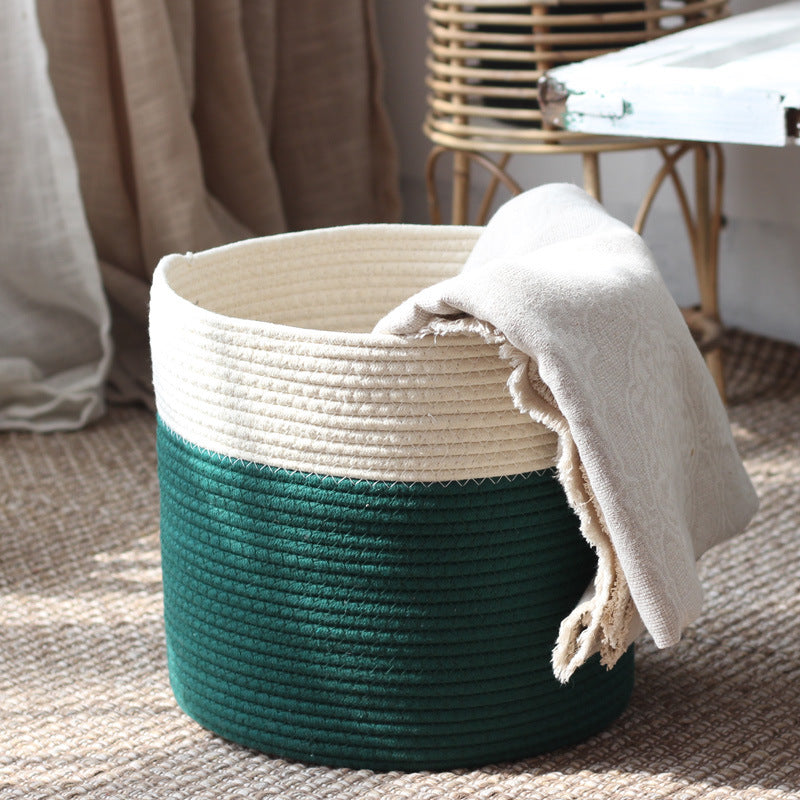 Handcrafted cotton storage basket Stornfield