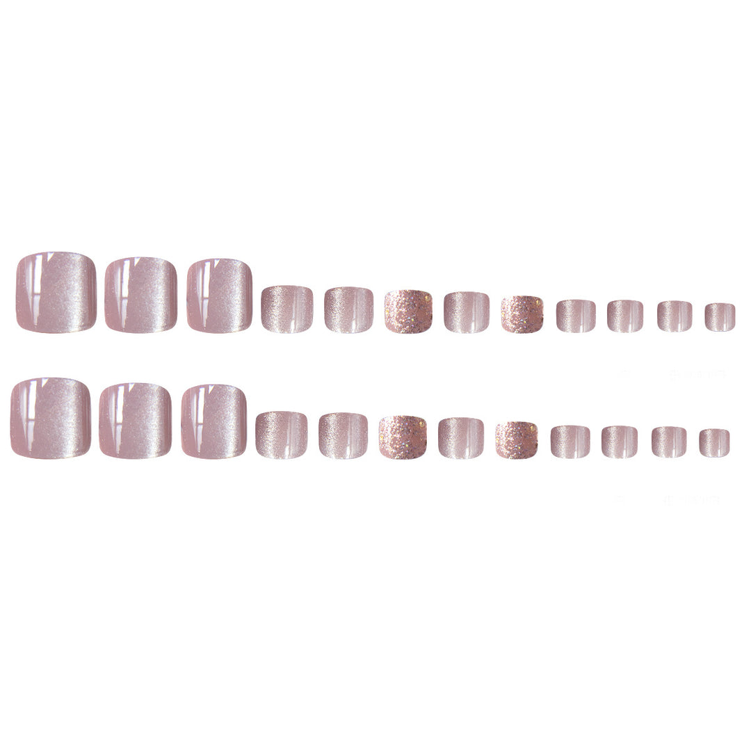 Elegant Glittered Pedicure Nail Art Stornfield