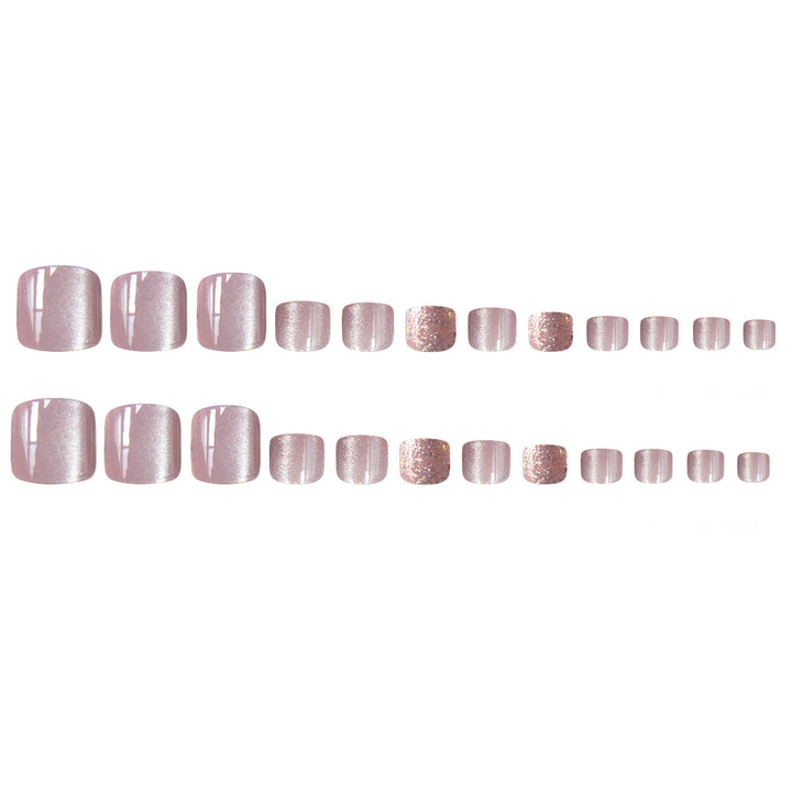 Elegant Glittered Pedicure Nail Art Stornfield