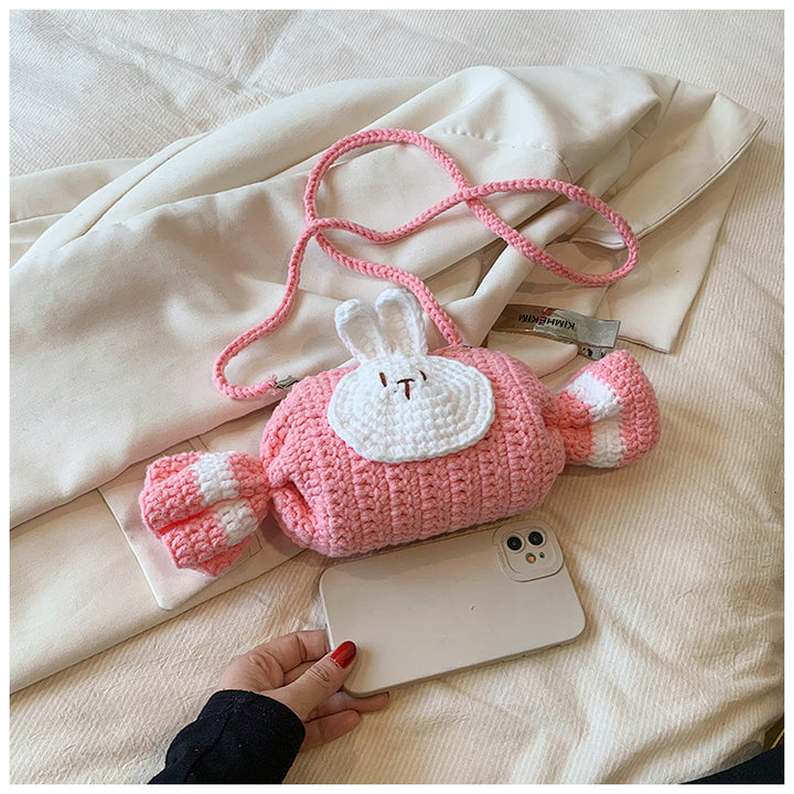 Cute Bunny-Themed Crochet Shoulder Bag