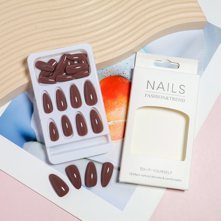 Almond-Shaped Press-On Nail Set with DIY Applicator Stornfield