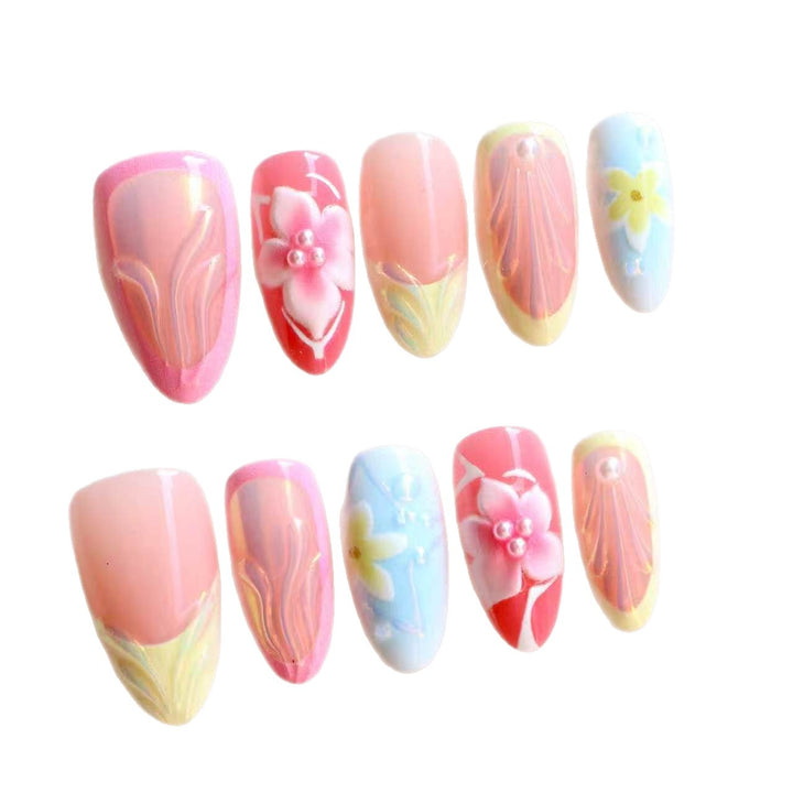 Artistic Floral Press-On Nail Set Stornfield 1788497796