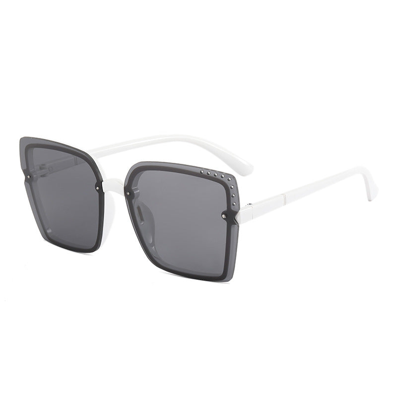 Ladies Square Sunglasses with Sparkling Frame Accents Stornfield