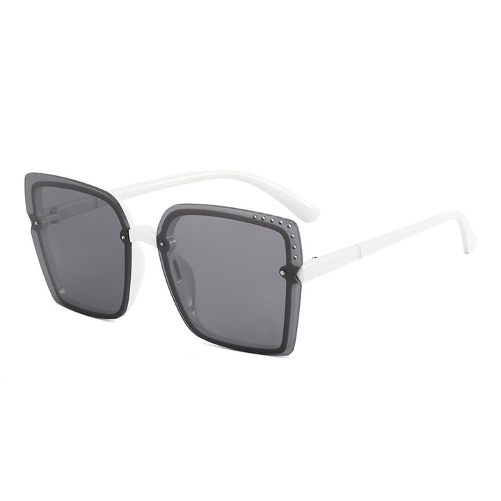 Ladies Square Sunglasses with Sparkling Frame Accents Stornfield