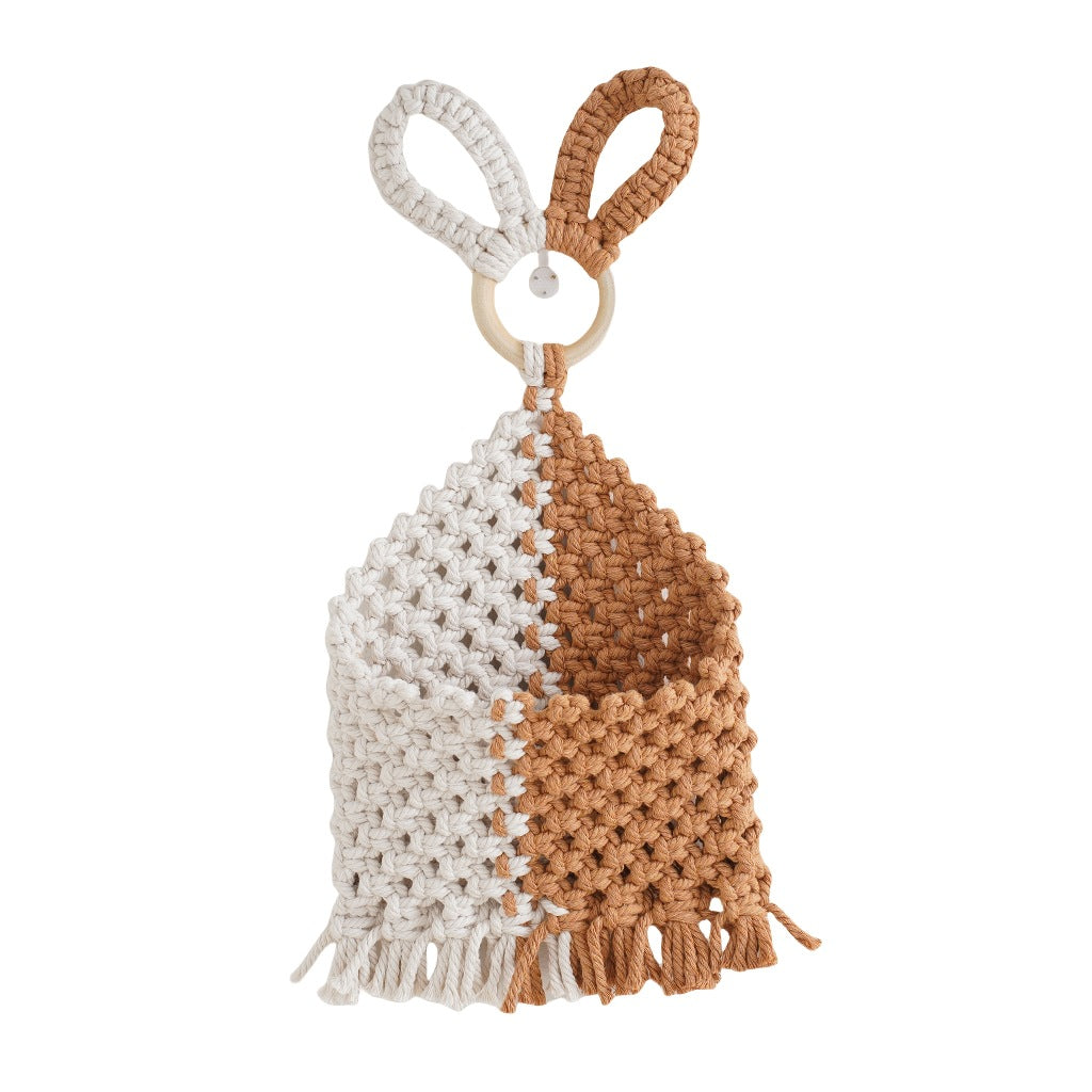 Decorative Macrame Storage Organizer with Rabbit Ears Stornfield