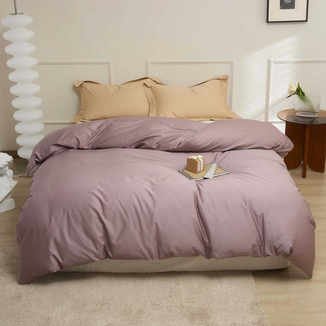 Luxury Breathable Cotton Duvet Cover Set with Pillow Shams